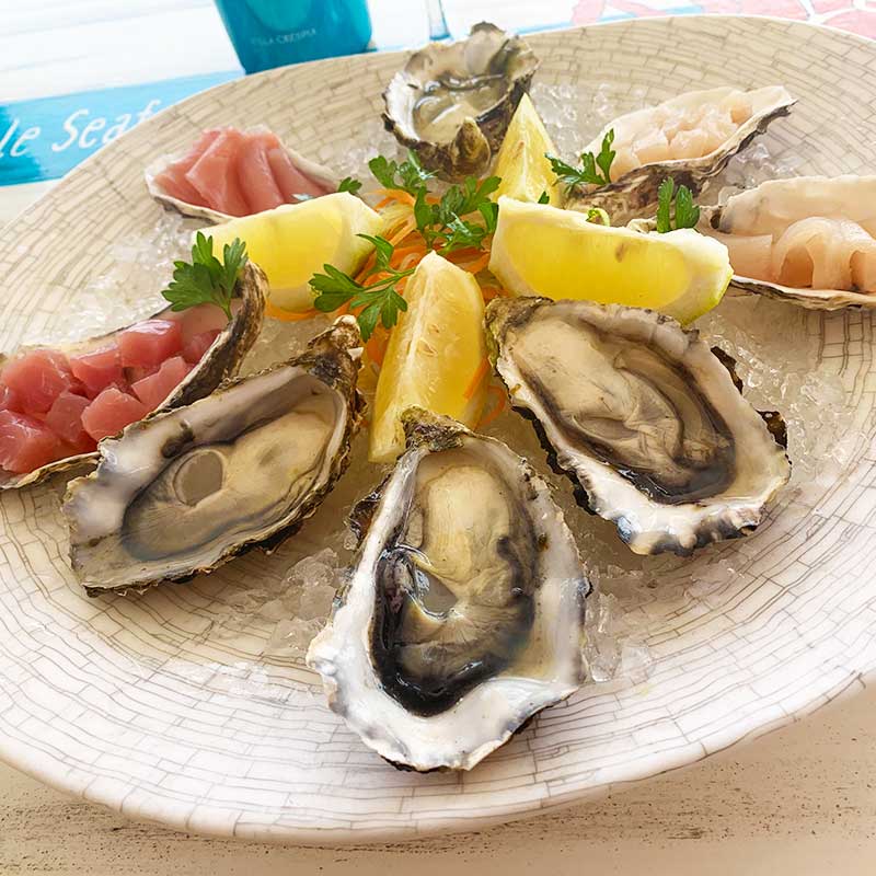 LobStar Enjoyable Seafood Restaurant Oyster Bar Santa Maria Pier Cape Verde Oysters and Raw Fish